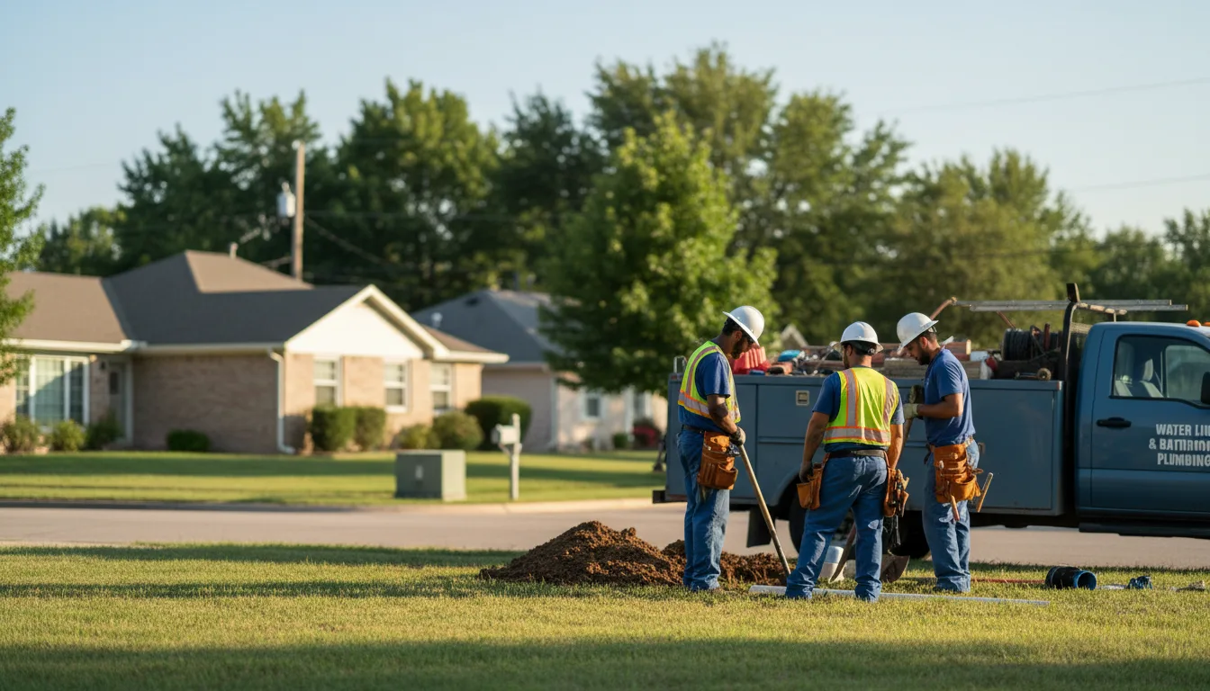 Residential water line and bathroom plumbing service in New Brighton, PA